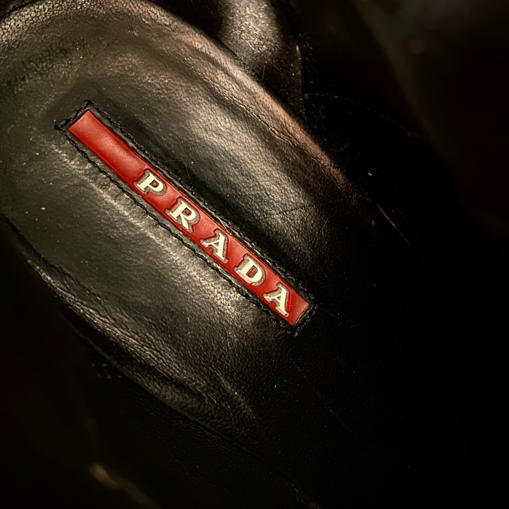 Prada booties! Size 38 1/2, used in great condition. Black suede. - Picture 5 of 5